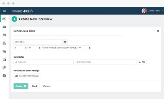 Scheduling a Live Video Interview