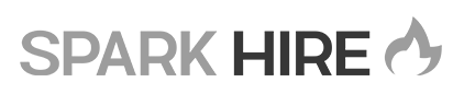 black and white spark hire logo